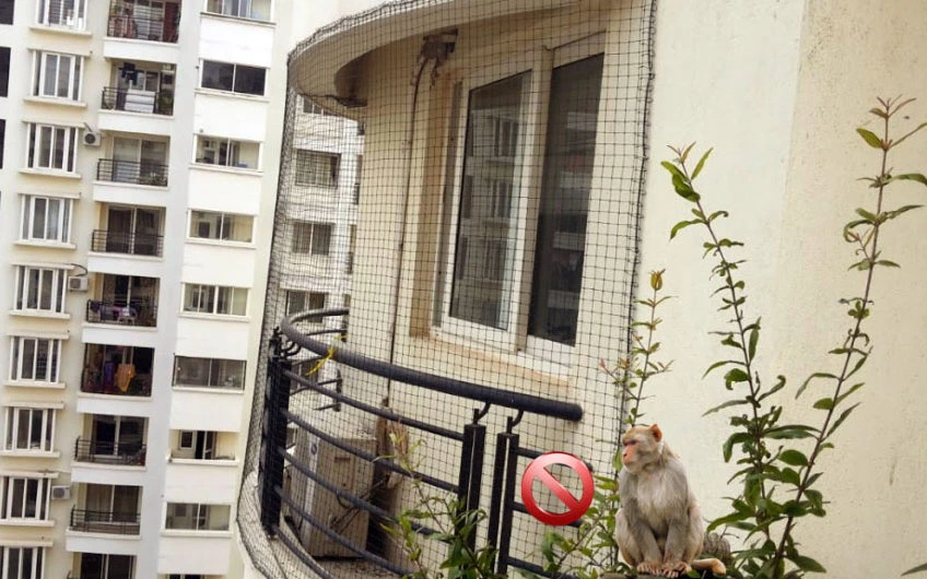 Monkey Safety Nets installation in Hyderabad by KNR Safety Nets